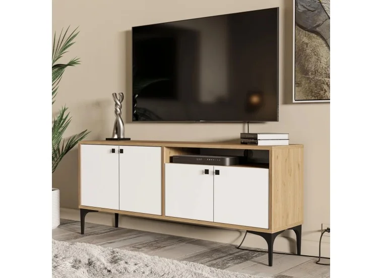 Έπιπλο Τηλεόρασης με ράφι,Artemis 1548 Μ138xΠ29,5xΥ48,6 εκ., All4home