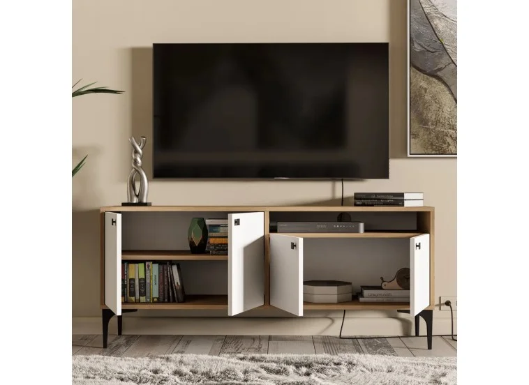 Έπιπλο Τηλεόρασης με ράφι,Artemis 1548 Μ138xΠ29,5xΥ48,6 εκ., All4home