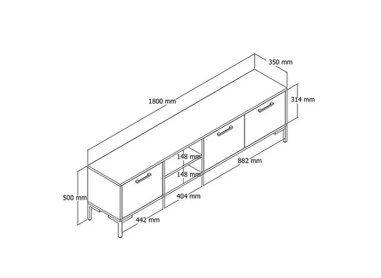 Έπιπλο Τηλεόρασης ,1592 Aurora  , Μ180xΠ35xΥ50 εκ., All4home