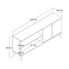 Έπιπλο Τηλεόρασης με ράφι,Everest 1570 Μ138xΠ29,5xΥ60 εκ., All4home