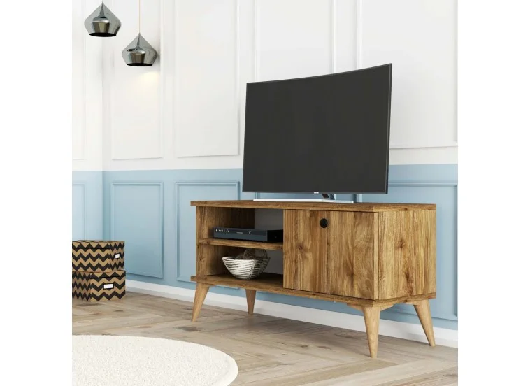 Έπιπλο Τηλεόρασης με ράφι,Retro 1550 Μ90xΠ29,5xΥ44,6 εκ., All4home