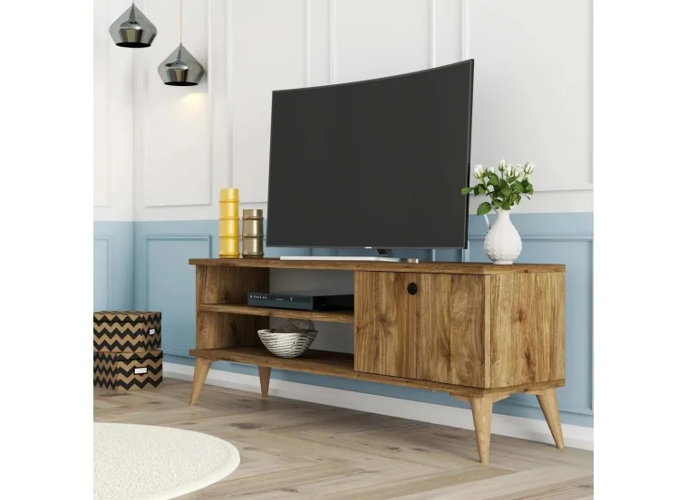 Έπιπλο Τηλεόρασης με ράφι,Retro 1560 Μ120xΠ29,5xΥ44,6 εκ., All4home