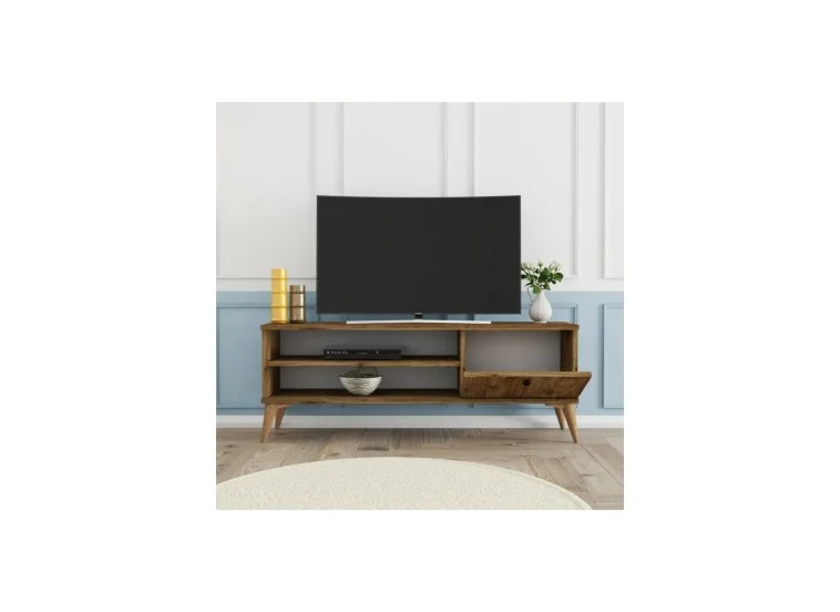 Έπιπλο Τηλεόρασης με ράφι,Retro 1560 Μ120xΠ29,5xΥ44,6 εκ., All4home