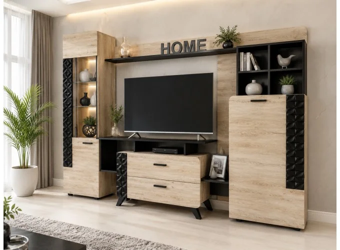 Σύνθετο Σαλονιού Nice, 222x43x185, Genomax