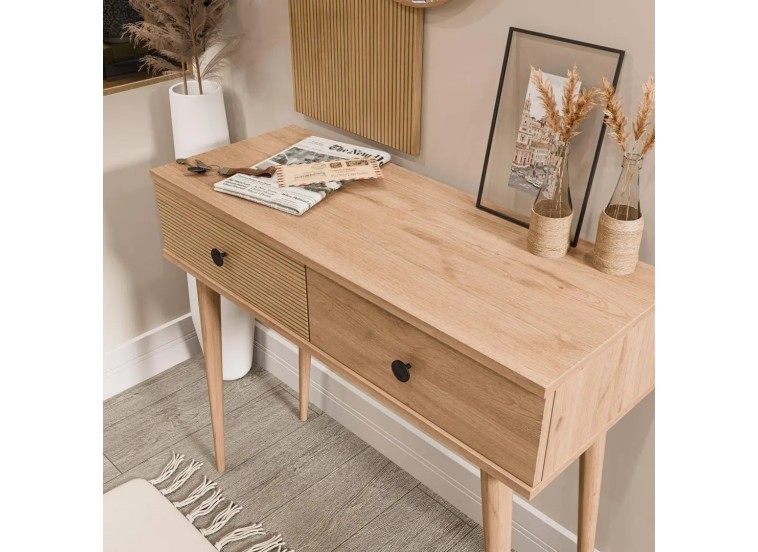 Τουαλέτα με καθρέφτη και ξύλινα πόδια, 6034 ODESA, 90χ35χ82εκ., All4home