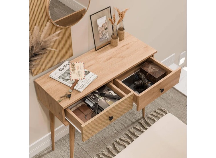 Τουαλέτα με καθρέφτη και ξύλινα πόδια, 6034 ODESA, 90χ35χ82εκ., All4home