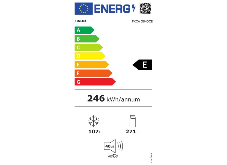 Ψυγεiοκαταψύκτης, 378 lit., 201 x 59.5 x 65 εκ., FXCA 3840CE, Finlux| All4home Ψυγεiοκαταψύκτης, 378 lit., 201 x 59.5 x 65 εκ., FXCA 3840CE, Finlux