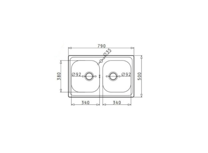 ΝΕΡΟΧΥΤΗΣ INSET 79x50 2B 1TH O92 GOF MNB N/S