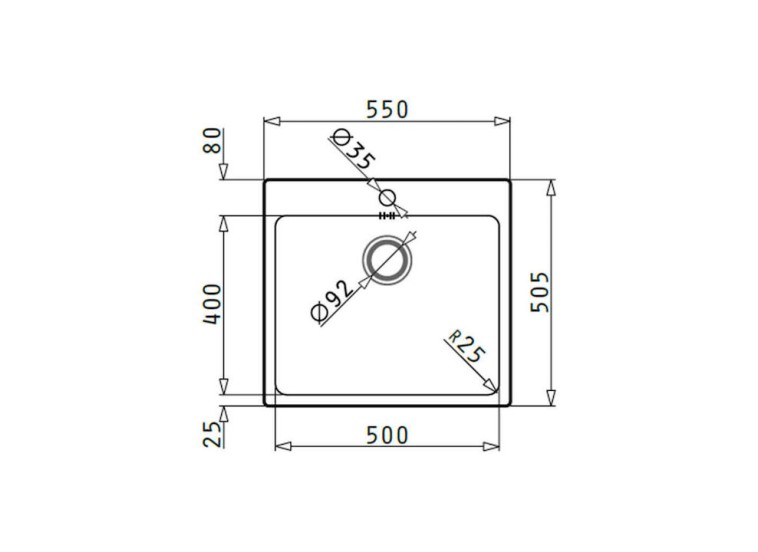 ΝΕΡΟΧΥΤΗΣ INSET LEDGE 55X50,5X20 1Β(50Χ40) R25 1ΤΗ O92 GOF N/S ΝΕΡΟΧΥΤΗΣ INSET LEDGE 55X50,5X20 1Β(50Χ40) R25 1ΤΗ O92 GOF N/S