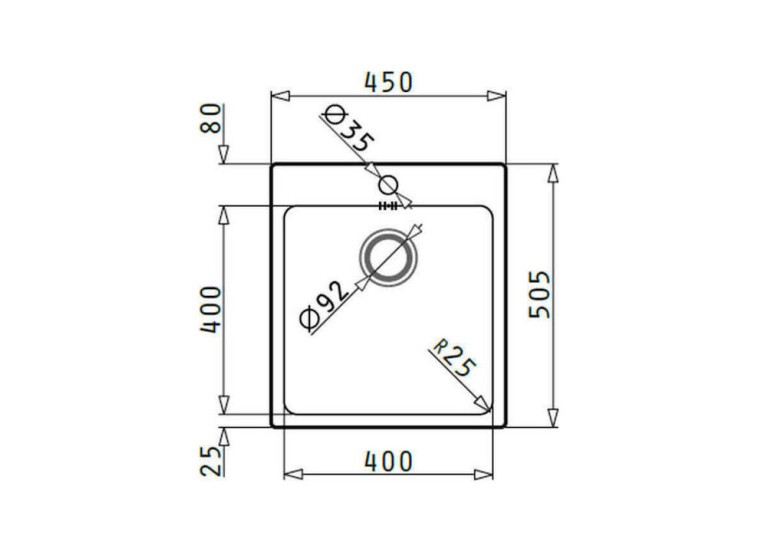 ΝΕΡΟΧΥΤΗΣ INSET LEDGE 45X50,5X20 1Β(40Χ40) R25 1ΤΗ O92 GOF N/S ΝΕΡΟΧΥΤΗΣ INSET LEDGE 45X50,5X20 1Β(40Χ40) R25 1ΤΗ O92 GOF N/S