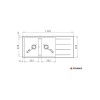 ΝΕΡΟΧΥΤΗΣ PYRAGRANITE ATHLOS 116X50 2B 1D  GRAPHITE CARBON