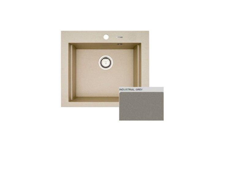 ΝΕΡΟΧΥΤΗΣ PYRAGRANITE SIROS 57x51,5 1B INDUSTRIAL GREY ΝΕΡΟΧΥΤΗΣ PYRAGRANITE SIROS 57x51,5 1B INDUSTRIAL GREY