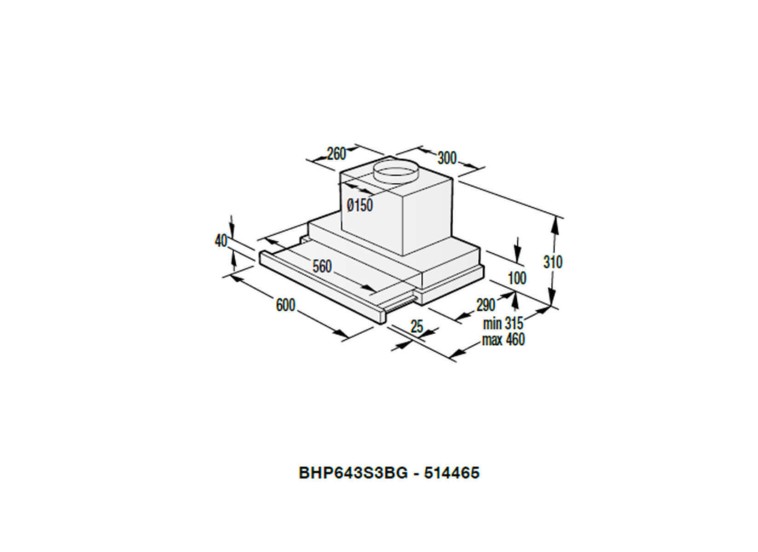 ΑΠΟΡΡΟΦΗΤΗΡΑΣ ΣΥΡΟΜΕΝΟΣ ΜΑΥΡΟ ΓΥΑΛΙ - BHP643S3BG - 514465 ΑΠΟΡΡΟΦΗΤΗΡΑΣ ΣΥΡΟΜΕΝΟΣ ΜΑΥΡΟ ΓΥΑΛΙ - BHP643S3BG - 514465