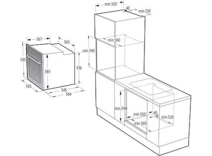 ΣΕΤ ΦΟΥΡΝΟΣ + ΕΣΤΙΑ ΕΠΑΓΩΓΗΣ (BO6737E02X + GI641BSC) - 742990