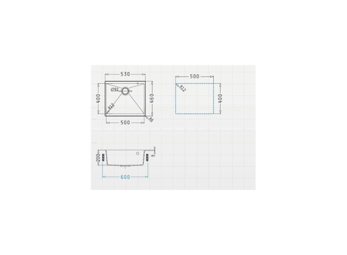 ΝΕΡΟΧΥΤΗΣ PYRAGRANITE ITHAKA 50x40 1B UM SNOW