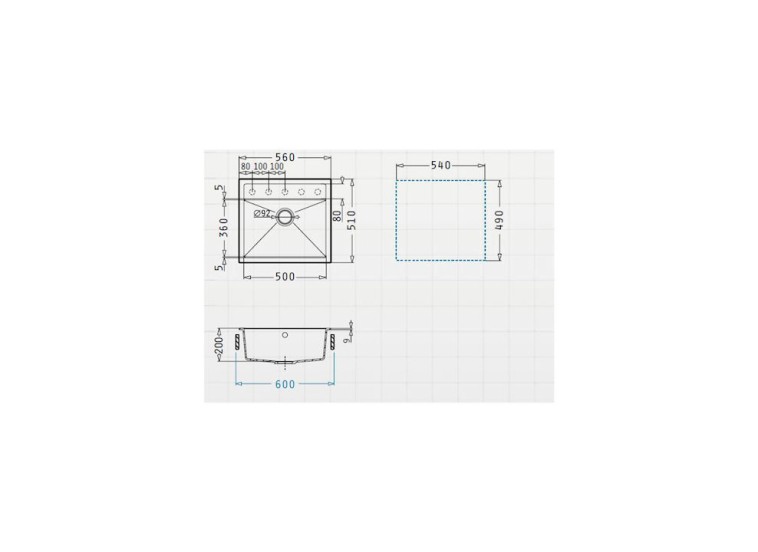 ΝΕΡΟΧΥΤΗΣ PYRAGRANITE ITHAKA 56x51 1B IRON GREY ΝΕΡΟΧΥΤΗΣ PYRAGRANITE ITHAKA 56x51 1B IRON GREY