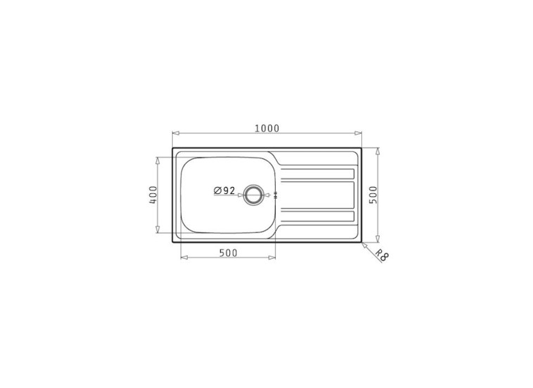 ΝΕΡΟΧΥΤΗΣ ZEDA PLUS 100x50 1B(50x40x20) 1D REV 0TH Φ92 GOF ΝΕΡΟΧΥΤΗΣ ZEDA PLUS 100x50 1B(50x40x20) 1D REV 0TH Φ92 GOF