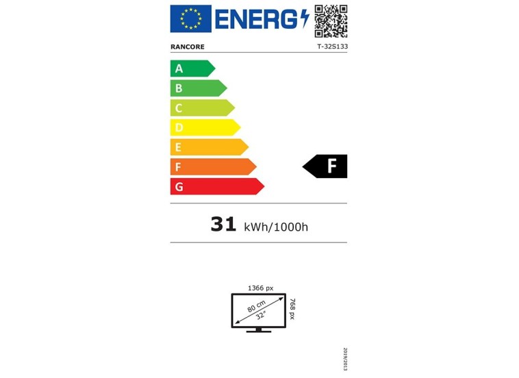 Τηλεόραση 32", 1366x768, Direct LED, Smart TV, T-32S133, Rancore Τηλεόραση 32", 1366x768, Direct LED, Smart TV, T-32S133, Rancore