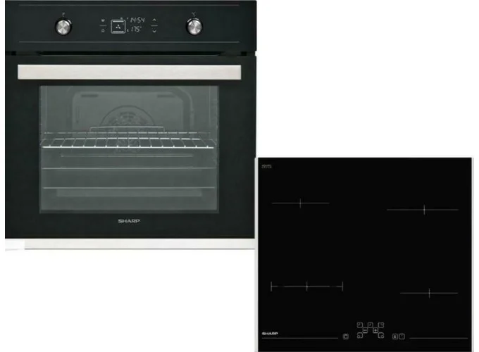 Σετ Φούρνος Εστία, 68 λιτ., 59.5x59.5x57.5 εκ., K-60V19BQM + KH-6V08FT00, Sharp