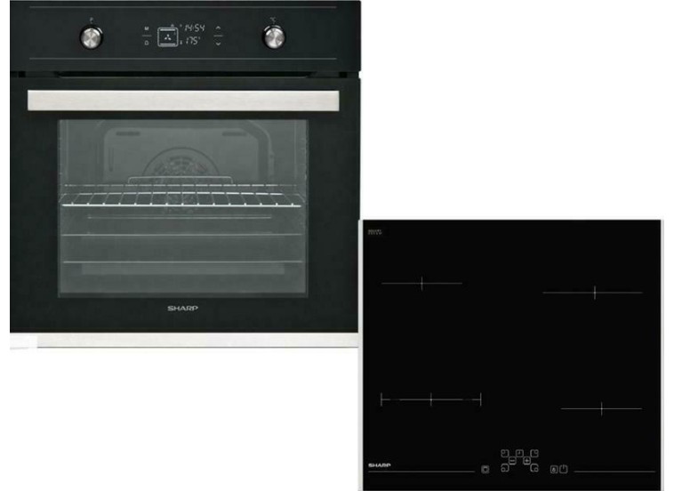 Σετ Φούρνος Εστία, K-60V19BQM + KH-6V08FT00, Sharp Σετ Φούρνος Εστία, 68 λιτ., 59.5x59.5x57.5 εκ., K-60V19BQM + KH-6V08FT00, Sharp