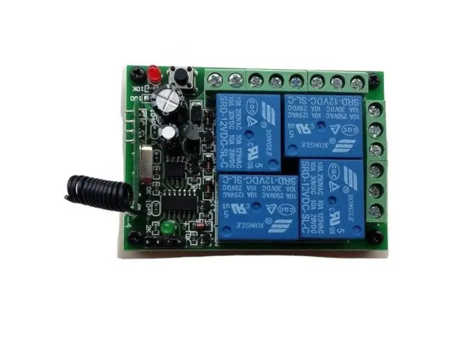 Ασύρματος δέκτης 4 εντολών 12Volt 4 κανάλια