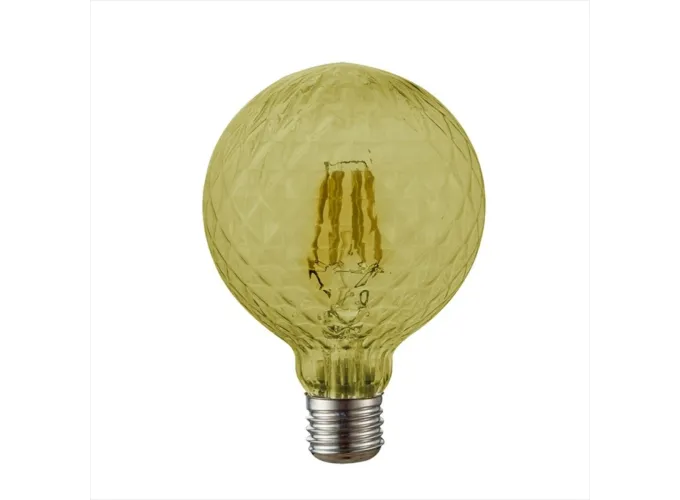 Λάμπα LED Filament Κεχριμπάρι 6W θερμό λευκό G95 πεύκο