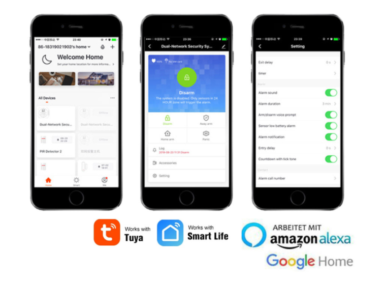 Ασύρματος συναγερμός wifi Smart Home Alarm Security System WiFi ,GSM, Tuya smart με app για κινητό Ασύρματος συναγερμός wifi Smart Home Alarm Security System WiFi ,GSM, Tuya smart με app για κινητό