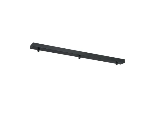 Ροζέτα για κρεμαστά φωτιστικά ορθογώνια 500x50mm Μαύρη με 3 Τρύπες