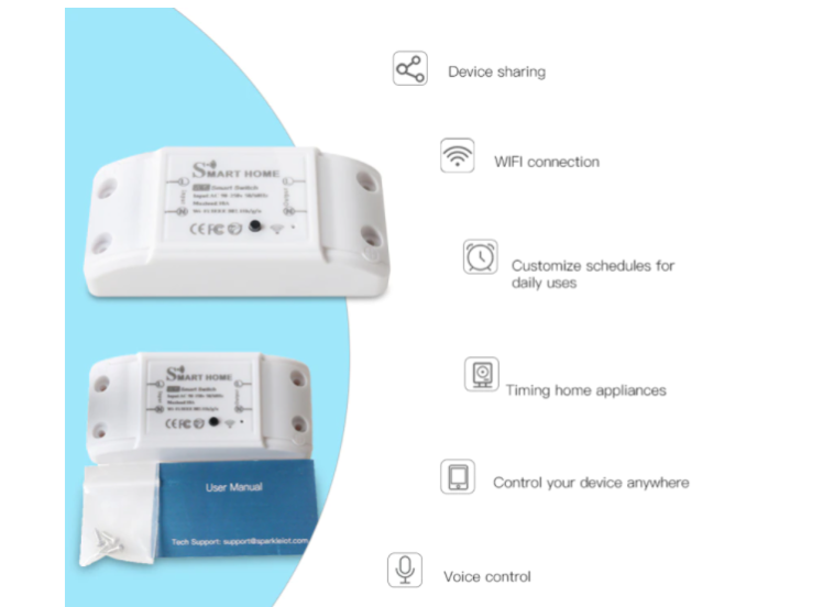 ΑΣΥΡΜΑΤΟΣ ΔΙΑΚΟΠΤΗΣ on/off WIFI - TUYA 220V ΑΣΥΡΜΑΤΟΣ ΔΙΑΚΟΠΤΗΣ on/off WIFI - TUYA 220V