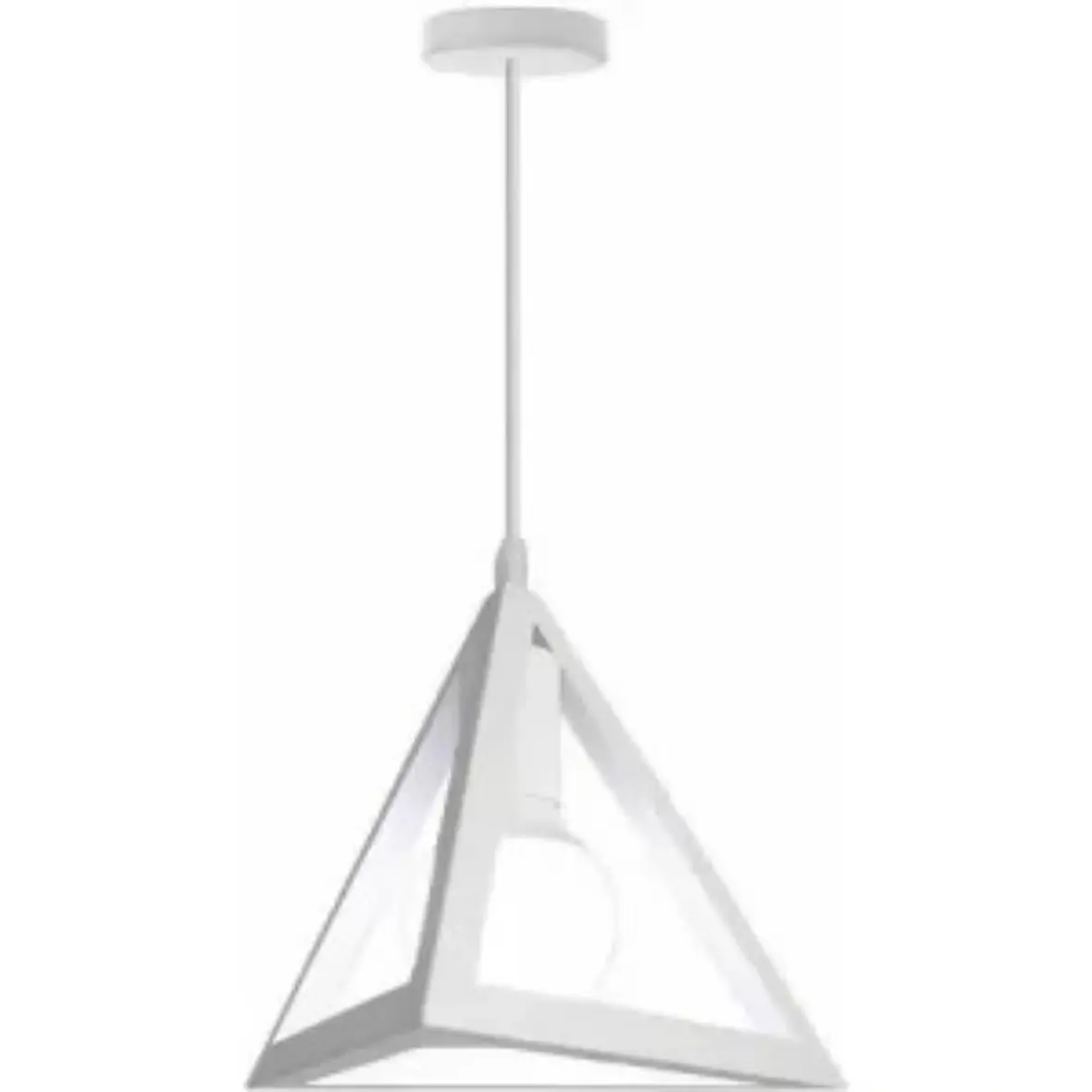 Κρεμαστό φωτιστικό οροφής λευκό μονό Τρίγωνο (Πυραμίδα) C10 Ε27 TRIANG12