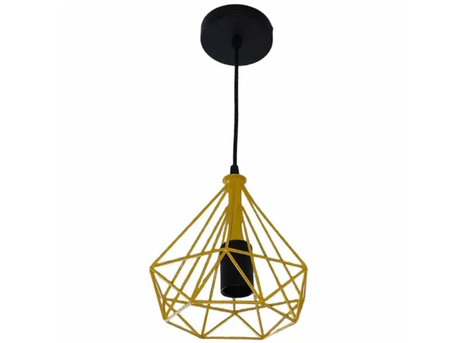 Κρεμαστό φωτιστικό οροφής διαμάντι σε κίτρινο χρώμα 20cm Ε27 CICLIOYELLOW1200 Nitorio 66