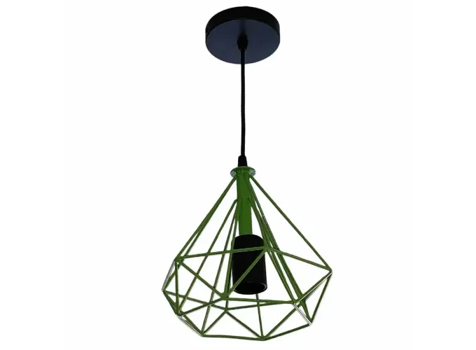 Κρεμαστό φωτιστικό οροφής διαμάντι σε πράσινο χρώμα 20cm Ε27 CICLIOGREEN1200 Nitorio 65