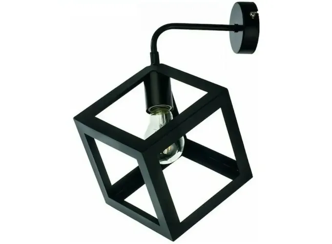 Φωτιστικό τοίχου - Απλίκα με κύβο σε μαύρο χρώμα