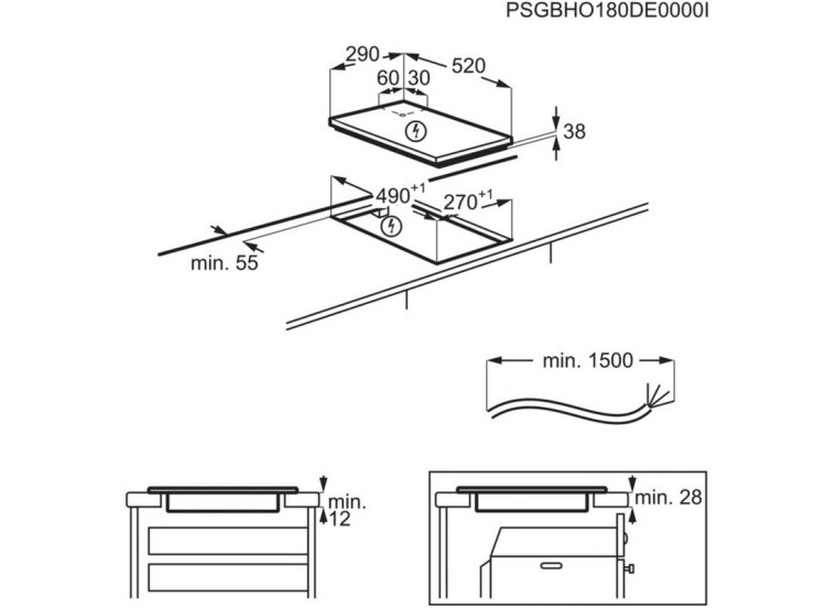 Εντοιχιζόμενη Κεραμική Εστία Electrolux LHR3233CK Εντοιχιζόμενη Κεραμική Εστία Electrolux LHR3233CK