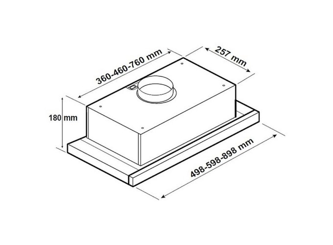 Εντοιχιζόμενος Απορροφητήρας Turboair TT14 LX/BL/A/60