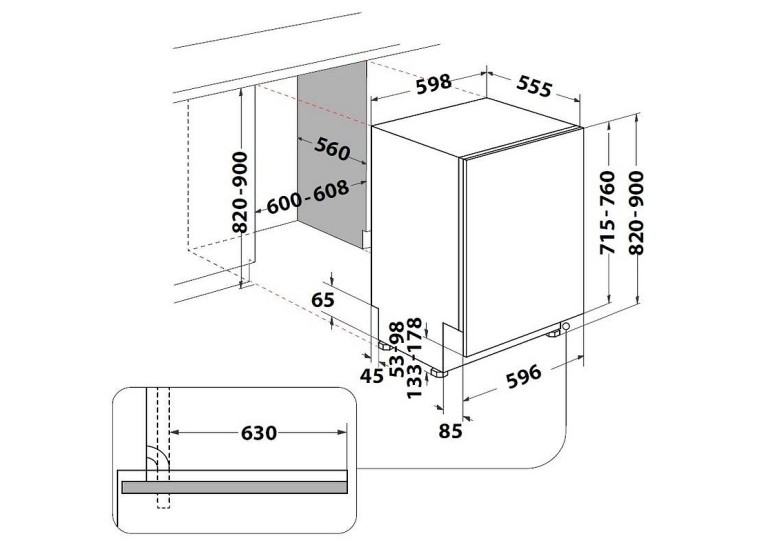 Εντοιχιζόμενο Πλυντήριο Πιάτων Whirlpool MaxiSpace W8I HP42 L Εντοιχιζόμενο Πλυντήριο Πιάτων Whirlpool MaxiSpace W8I HP42 L