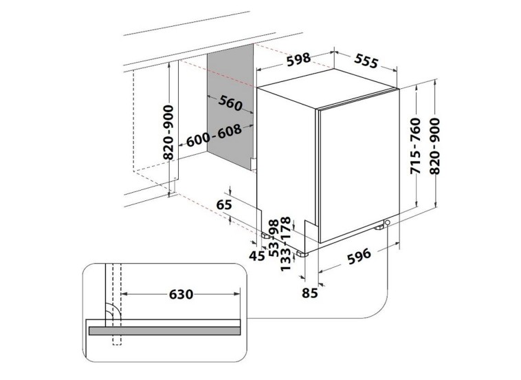 Εντοιχιζόμενο Πλυντήριο Πιάτων Whirlpool MaxiSpace W7I HT 40 T Εντοιχιζόμενο Πλυντήριο Πιάτων Whirlpool MaxiSpace W7I HT 40 T