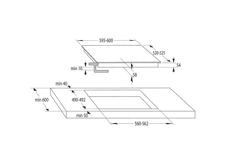 Εντοιχιζόμενη Κεραμική Εστία Gorenje GI6401WSC Εντοιχιζόμενη Κεραμική Εστία Gorenje GI6401WSC