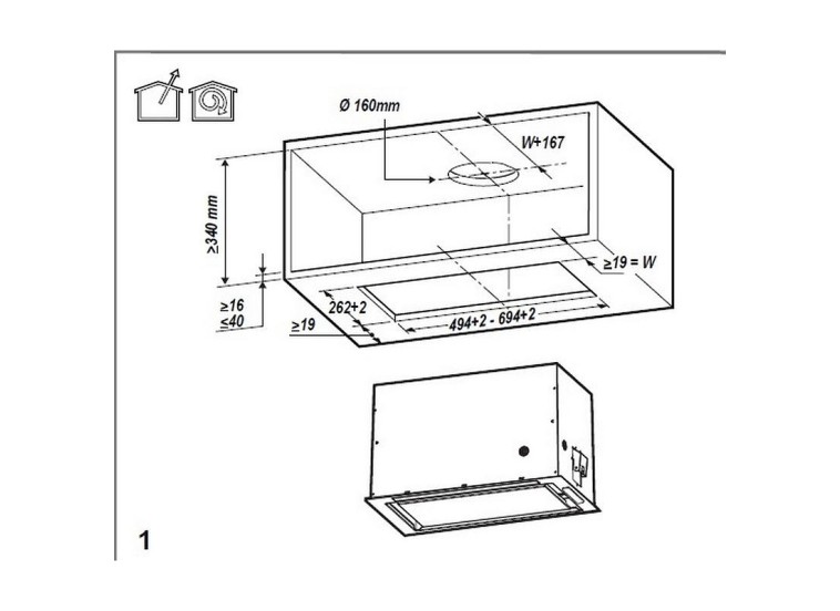 Εντοιχιζόμενος Απορροφητήρας Whirlpool WCT3 63F LTK Εντοιχιζόμενος Απορροφητήρας Whirlpool WCT3 63F LTK
