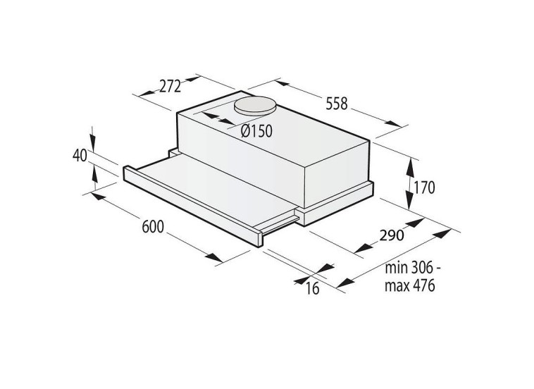 Εντοιχιζόμενος Απορροφητήρας Gorenje TH62E4X Εντοιχιζόμενος Απορροφητήρας Gorenje TH62E4X