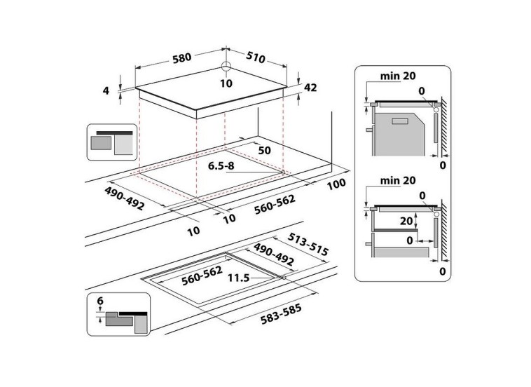 Built-in Ceramic Hob Hotpoint-Ariston HR 615 C Built-in Ceramic Hob Hotpoint-Ariston HR 615 C