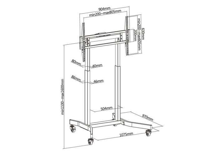Βάσεις Στήριξης Τηλεόρασης Τοίχου Crown WM120K100 MOTO