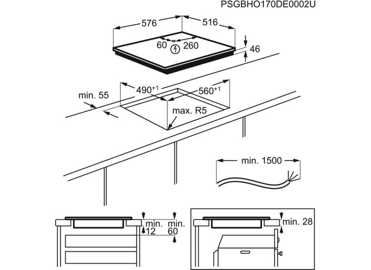 Εντοιχιζόμενη Κεραμική Εστία AEG IKE64450XB Εντοιχιζόμενη Κεραμική Εστία AEG IKE64450XB