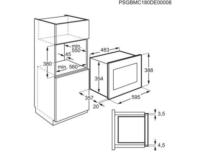 Εντοιχιζόμενος Φούρνος μικροκυμάτων Electrolux LMS4253TMW