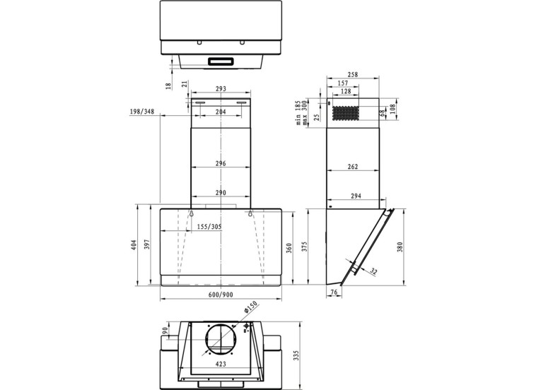 Εντοιχιζόμενος Απορροφητήρας Gorenje WHI649EXBG Εντοιχιζόμενος Απορροφητήρας Gorenje WHI649EXBG