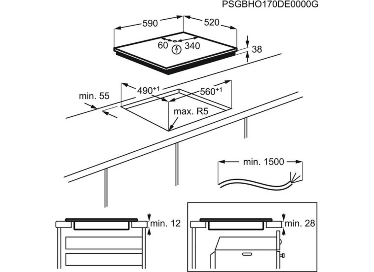 Εντοιχιζόμενη Κεραμική Εστία Electrolux EHF6343FOK Εντοιχιζόμενη Κεραμική Εστία Electrolux EHF6343FOK