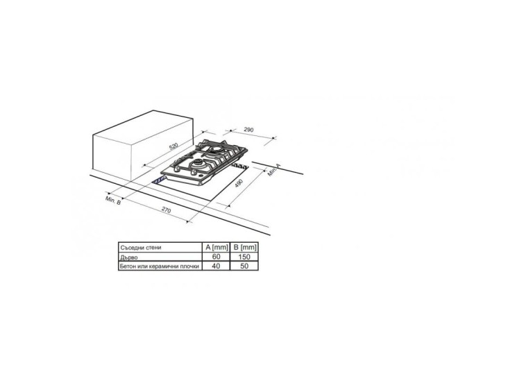 Εντοιχιζόμενο Gas Hob Finlux FX 320SIX Εντοιχιζόμενο Gas Hob Finlux FX 320SIX