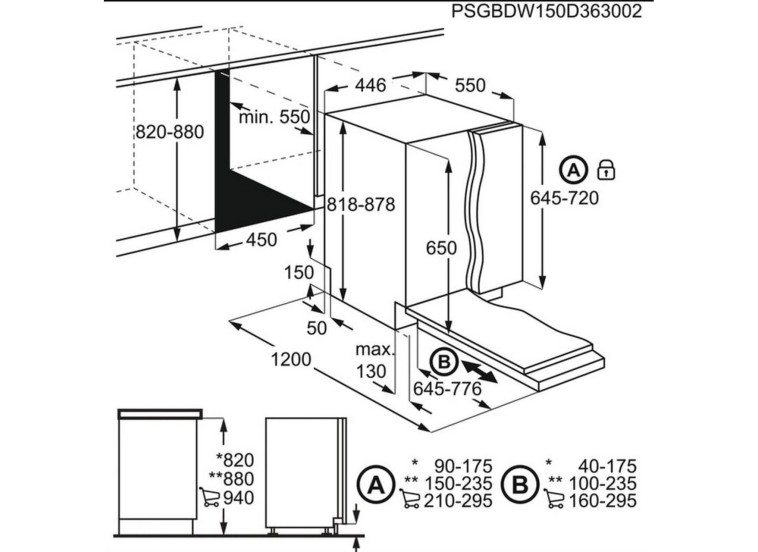 Εντοιχιζόμενο Πλυντήριο Πιάτων AEG FSE72517P Εντοιχιζόμενο Πλυντήριο Πιάτων AEG FSE72517P
