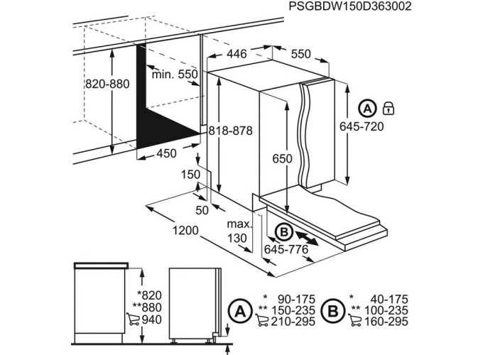 Εντοιχιζόμενο Πλυντήριο Πιάτων Electrolux EEA12100L