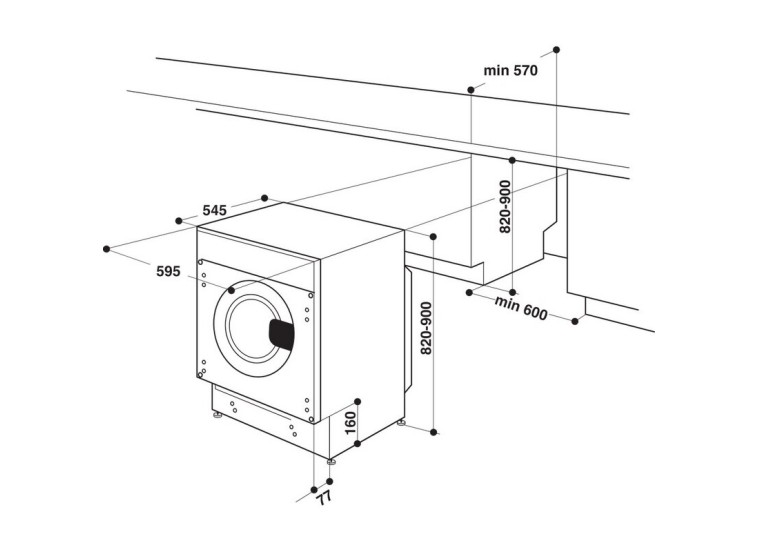 Εντοιχιζόμενο Πλυντήριο Whirlpool BI WMWG 71483 EU N Εντοιχιζόμενο Πλυντήριο Whirlpool BI WMWG 71483 EU N